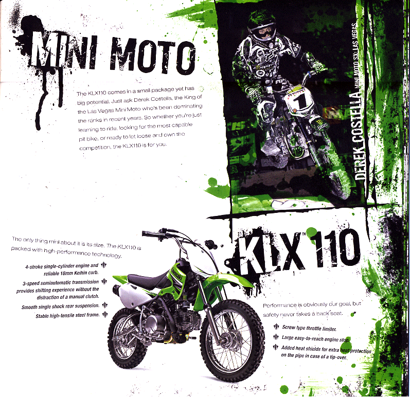 BBR/Monster KLX 110 in 2009 Kawasaki Catalog